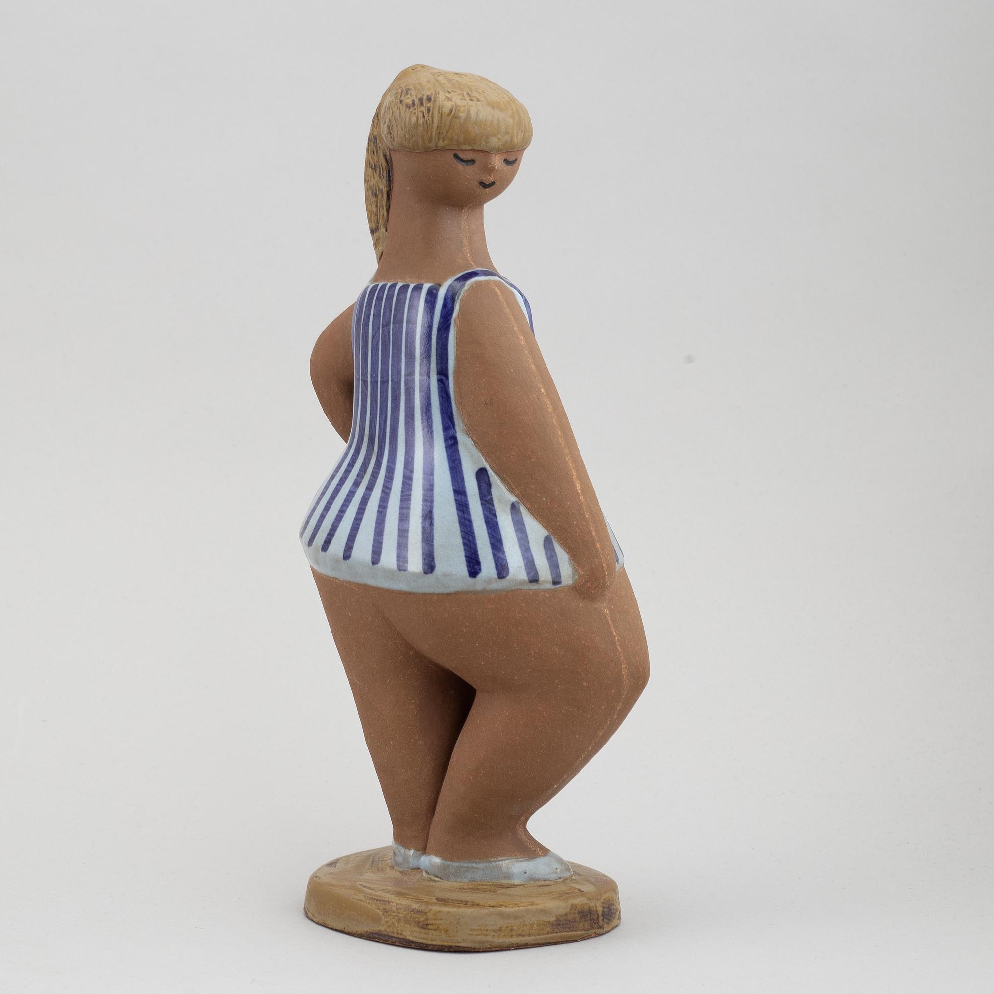 Lisa Larson, a stoneware figurine, 'Dora' from the series 'ABC-flickorna', for Gustavsberg.