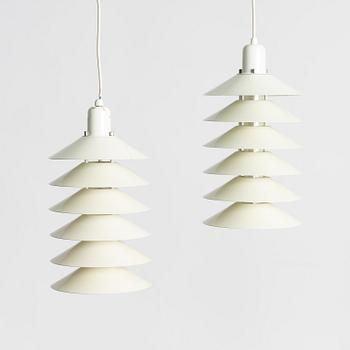 Jörgen Gammelgaard, taklampor, ett par, "Tip Top 6", Pandul 1960/70-tal.