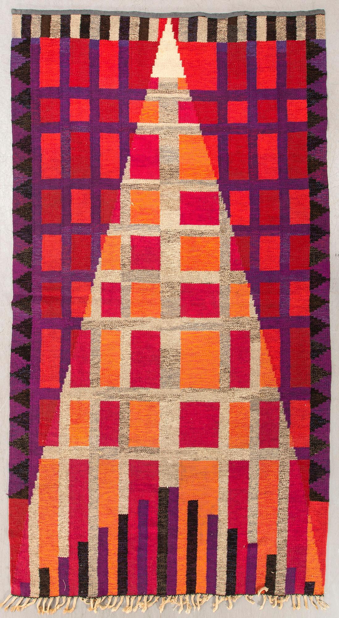 Matta rölakan 1960-tal 278x157 cm.