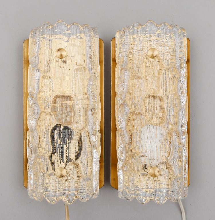 VÄGGLAMPETTER, 1 par, Carl Fagerlund, Orrefors.