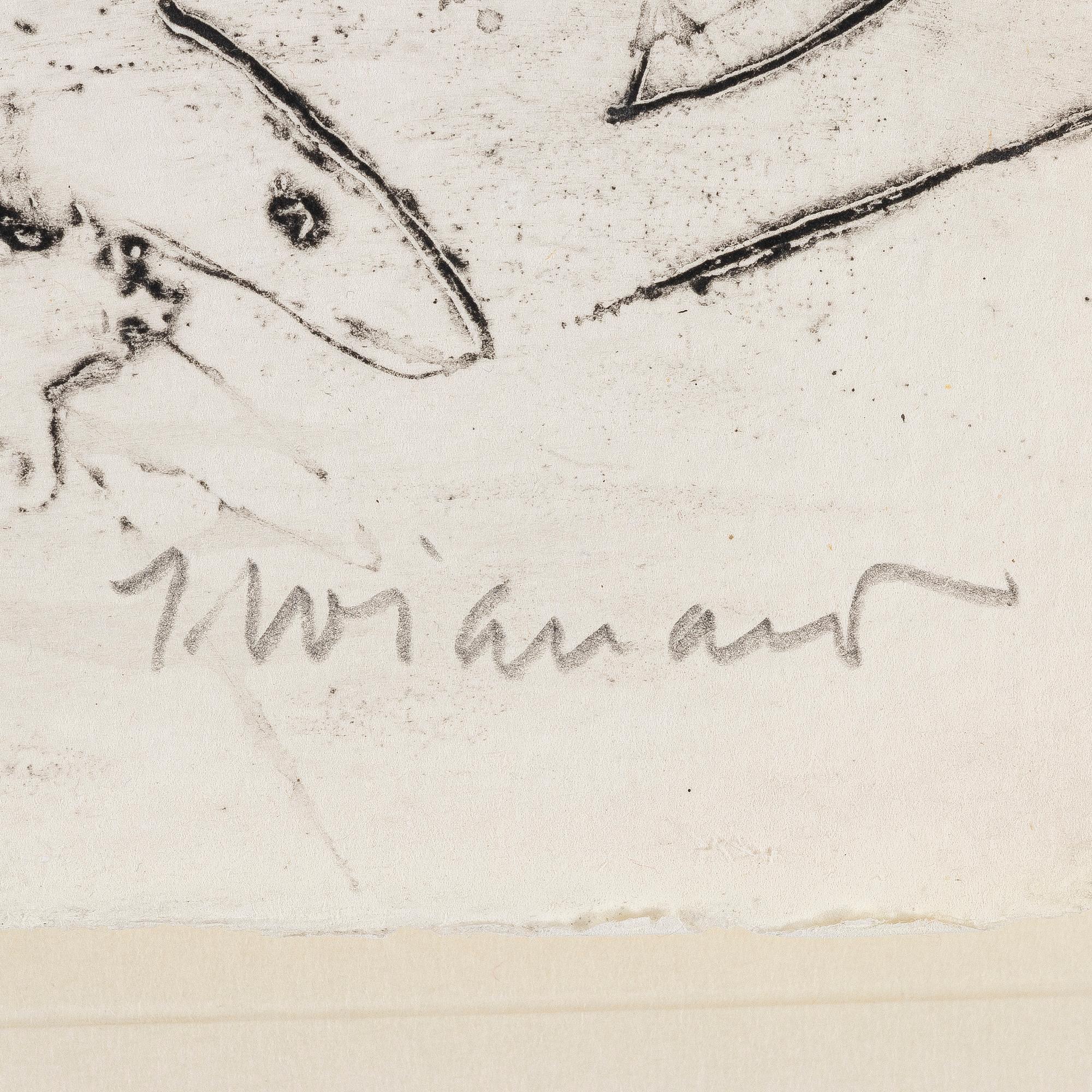 James Coignard, "Visage-Silex Quatre Gravures Originales".