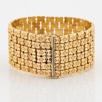 18K gold bracelet, Italy.