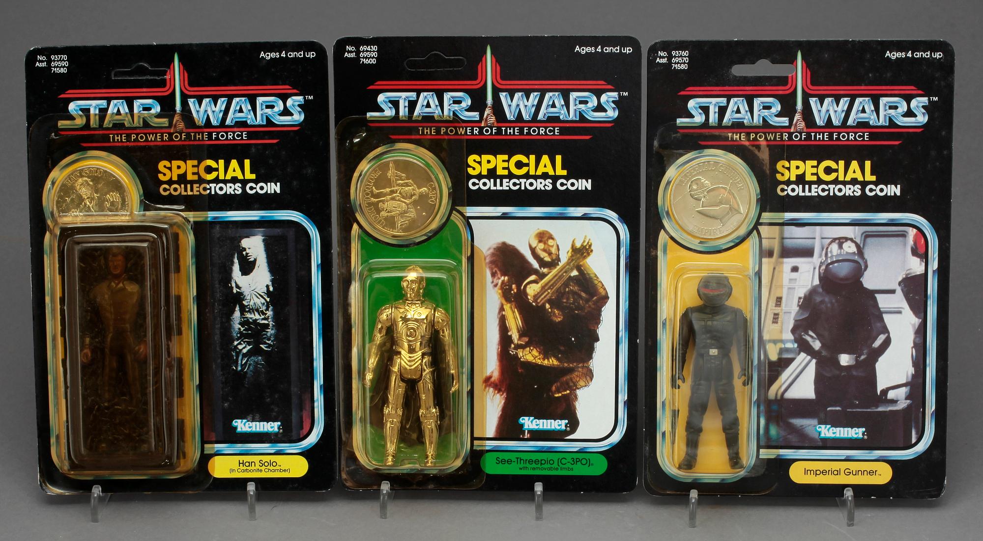 STAR WARS, 5 stycken actionfigurer, Kenner 1984.