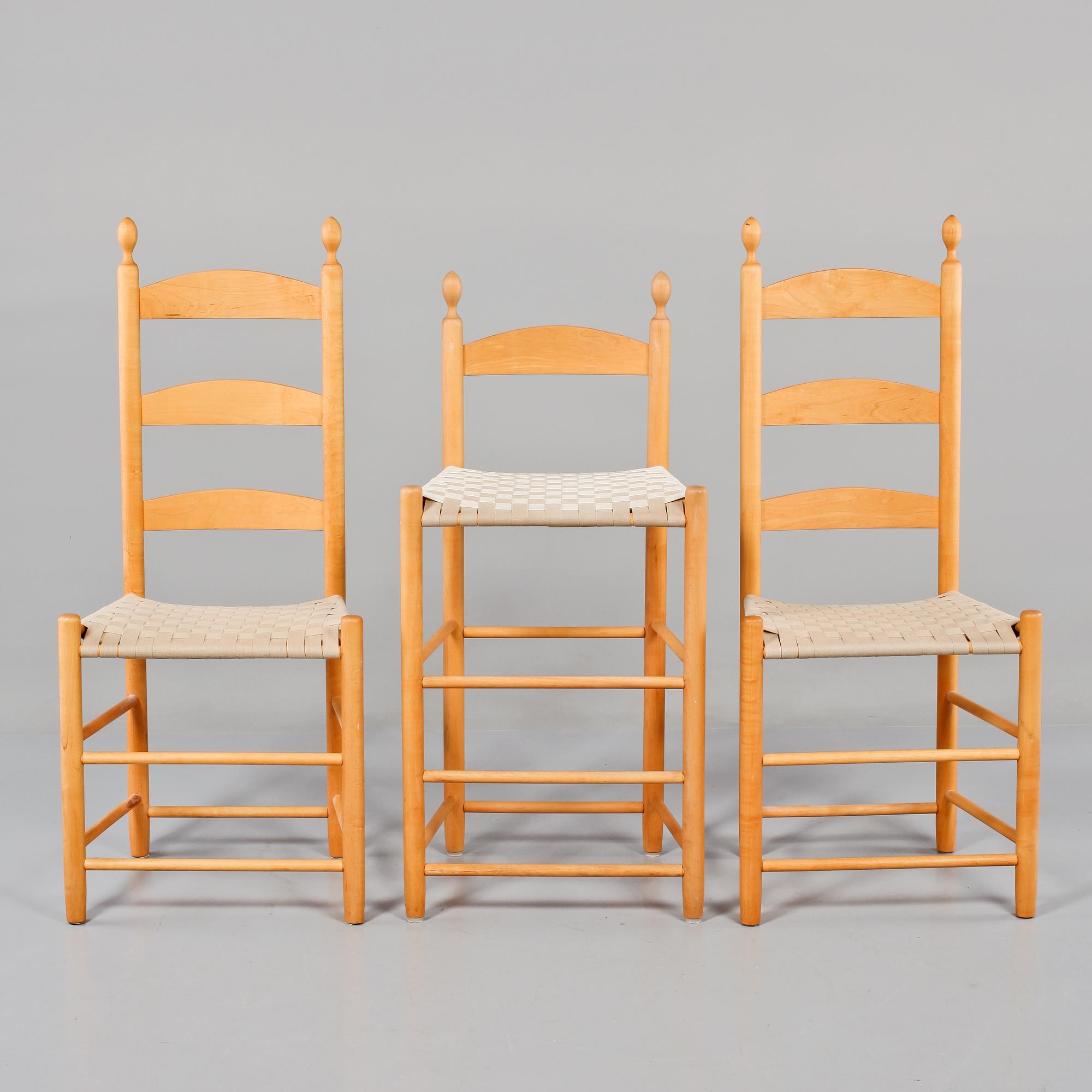 STOLAR, 3 st, Shaker workshop, sekelskiftet 1900/2000-tal.