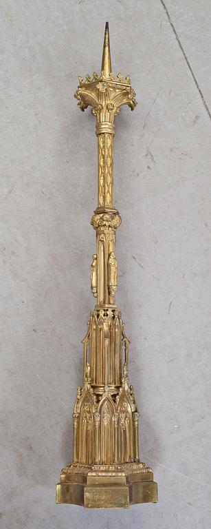 ALTARLJUSSTAKE, gotisk stil. Möjligen Sydeuropa. Omkring 1900.