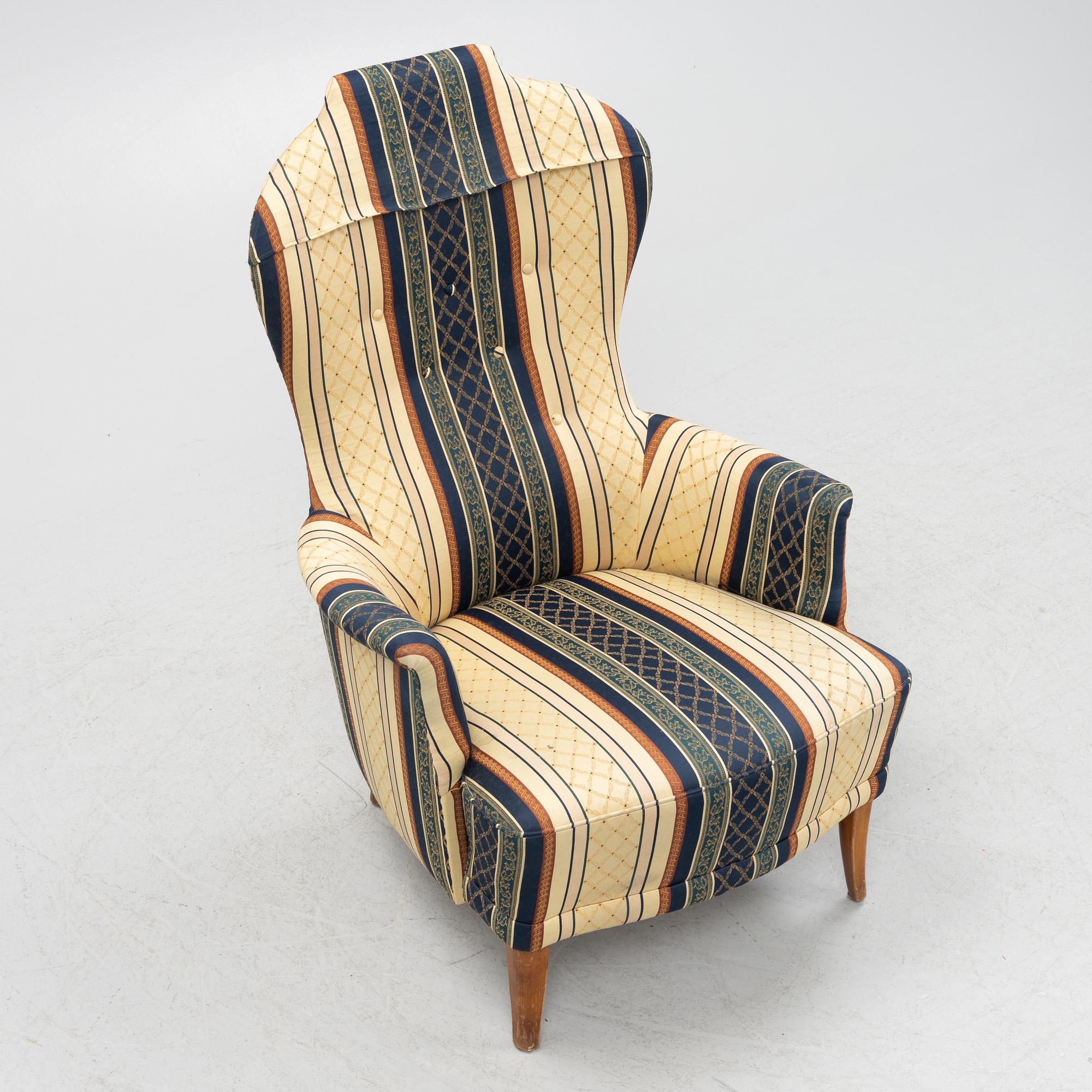 Carl Malmsten, fåtölj, "Farmor", OH Sjögren, 1900-talets andra hälft.