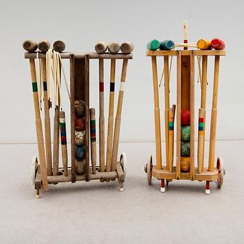 KROCKETSPEL, 2 set, 1900-talets mitt.