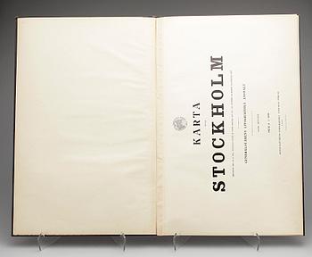 KARTBOK, "Karta öfver Stockholm", 1899, utgiven av generalstabens litografiska anstalt.