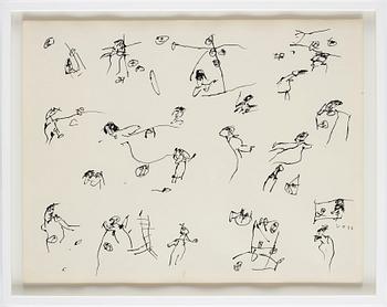 JAN VOSS, drawing, signed.