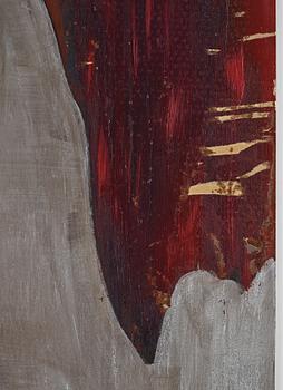 Fredrik Wretman, polyptych, 4 pieces, oil on metal, signed and dated -86 on verso.