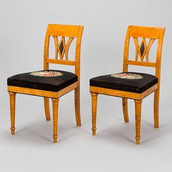 A pair of early-20th century chairs.