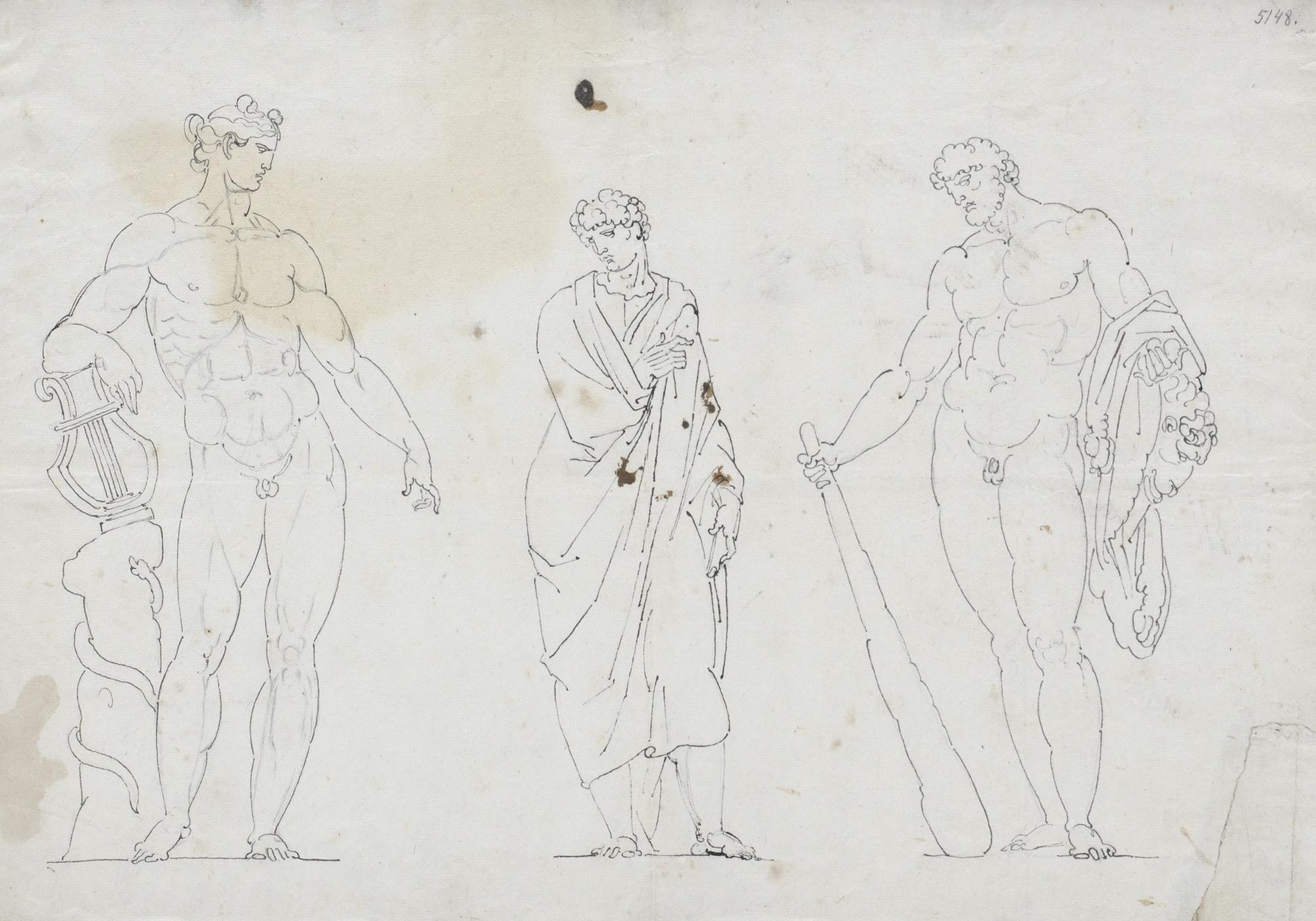 Louis Masreliez Tillskriven, Antik figurscen.