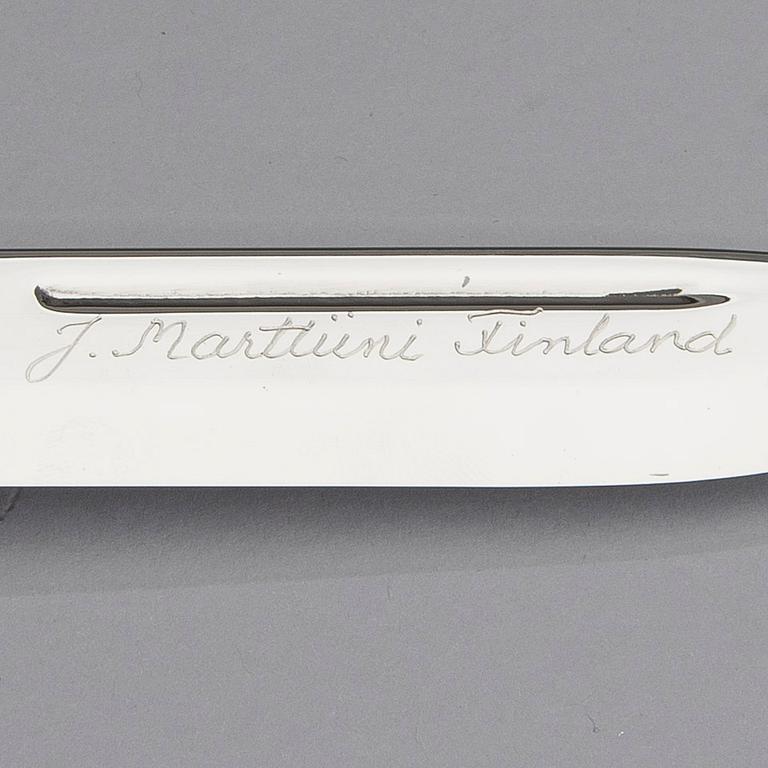 PEKKA PIEKÄINEN, PUUKKO-KNIV, Marttiini, skaft i silver, stämplad 1999.