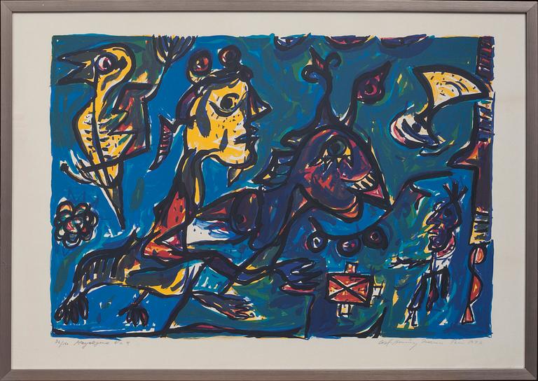 CARL-HENNING PEDERSEN, färglitografi, signerad Paris 1977 och numrerad 36/150.