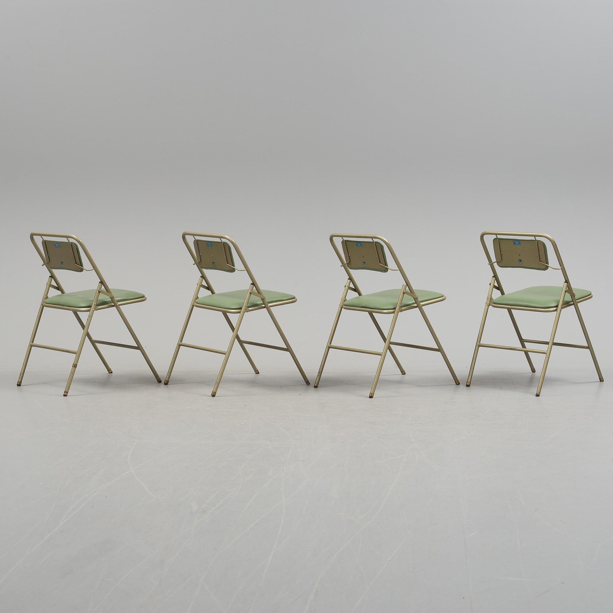A table and four chairs by Dipetrol, second half of the 20th century.