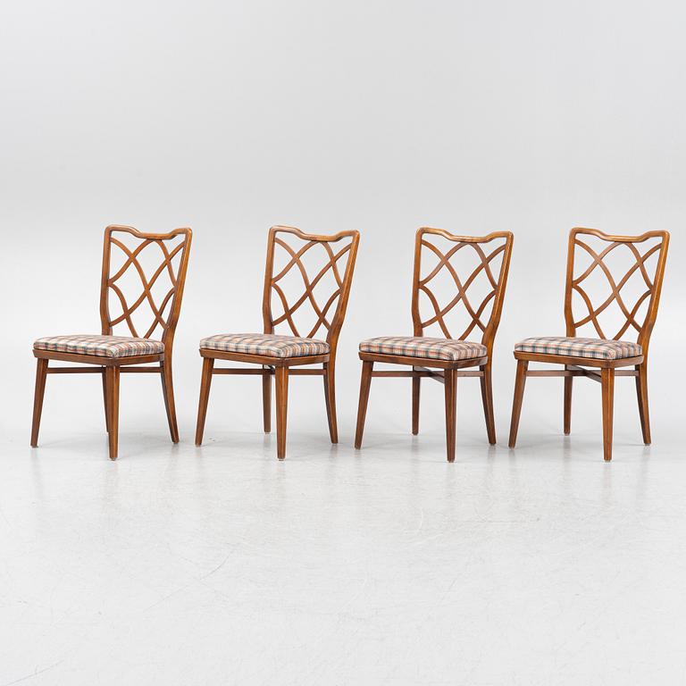 Bertil Fridhagen, a set of four 'Hans' Swedish Modern chairs, Svenska Möbelfabrikerna Bodafors, mid 20th Century.