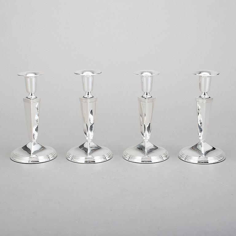 LJUSSTAKAR, 4 st, silver, GAB, Stockholm. 1959-66.