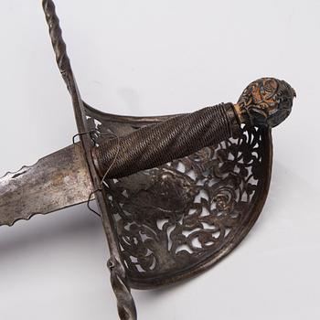 VÄNSTERHANDSDOLK, järn, renässansstil, 1800-tal.