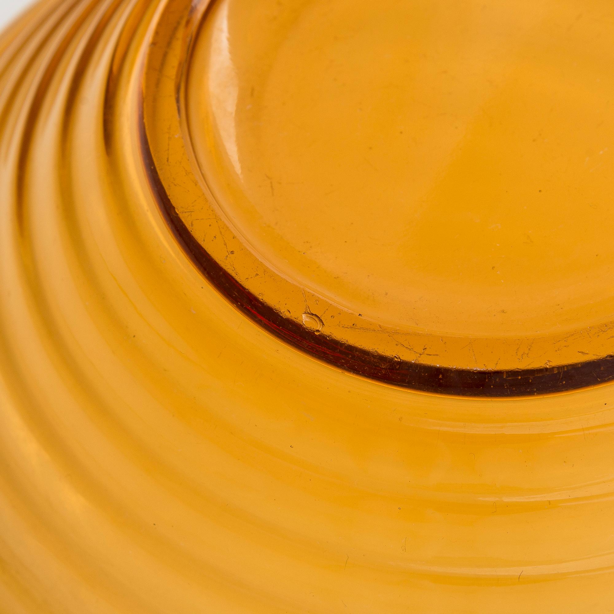Aino Aalto,A set of three 1930's bowls, "Bölgeblick" for Karhula Glassworks, Finland.