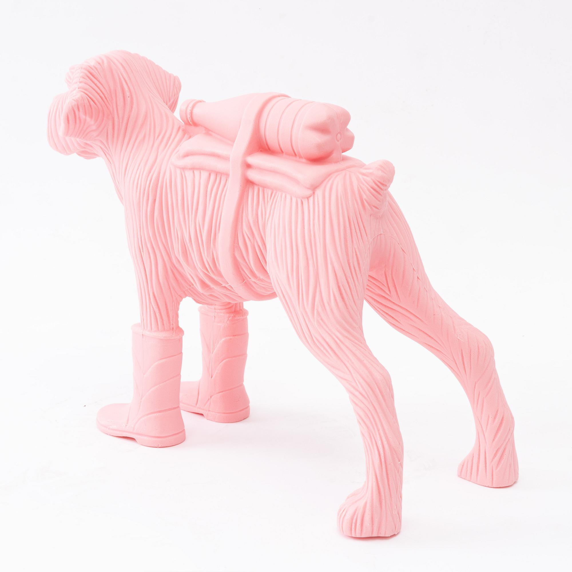 William Sweetlove, "Cloned Schnauzer with water bottle". (Pink).