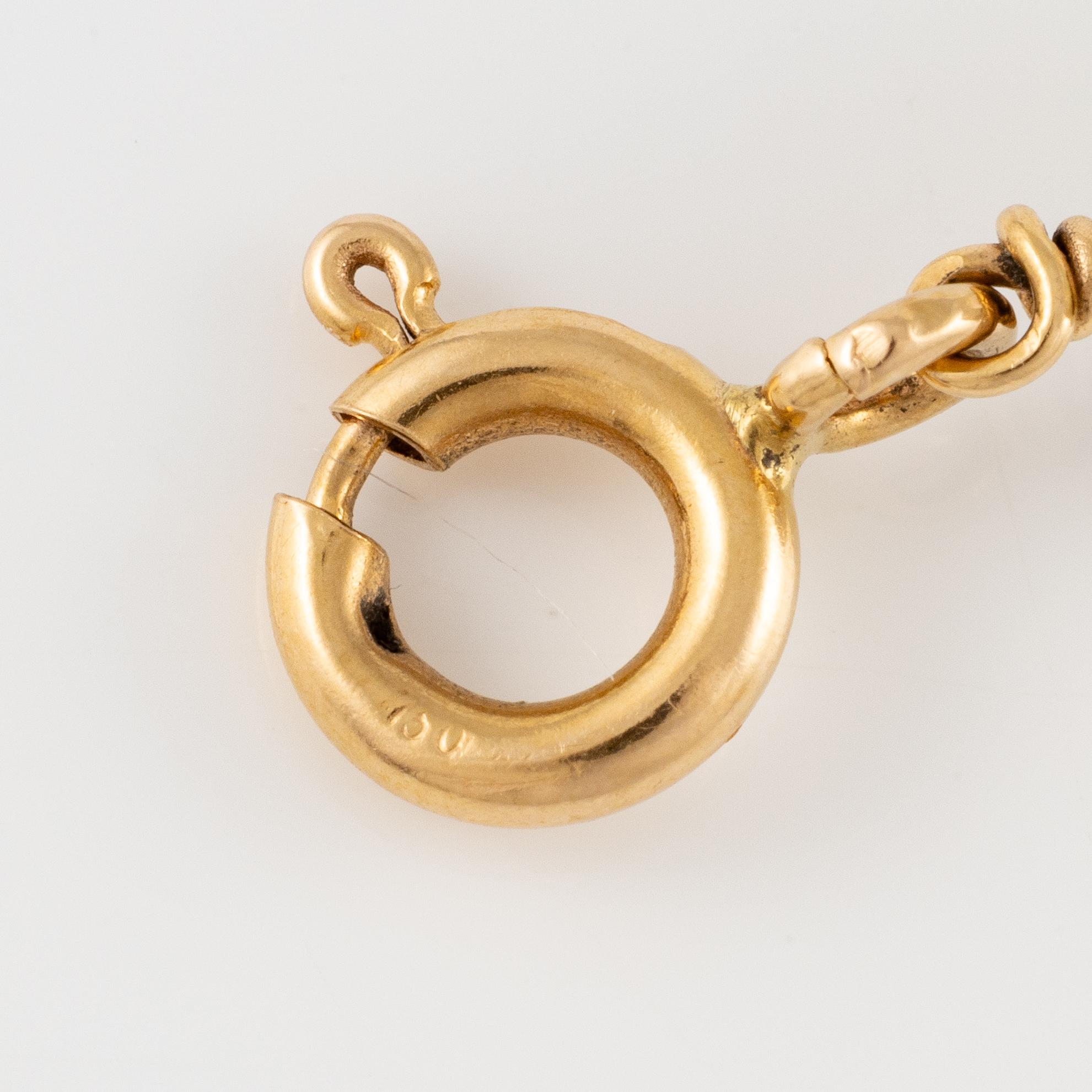 Bracelet, 18K gold with pearls.