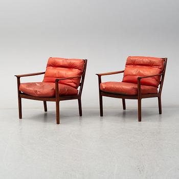 FREDRIK A KAYSER, fåtöljer, ett par, "Nr. 935", Vatne Möbler, Norge, 1960-/70-tal.