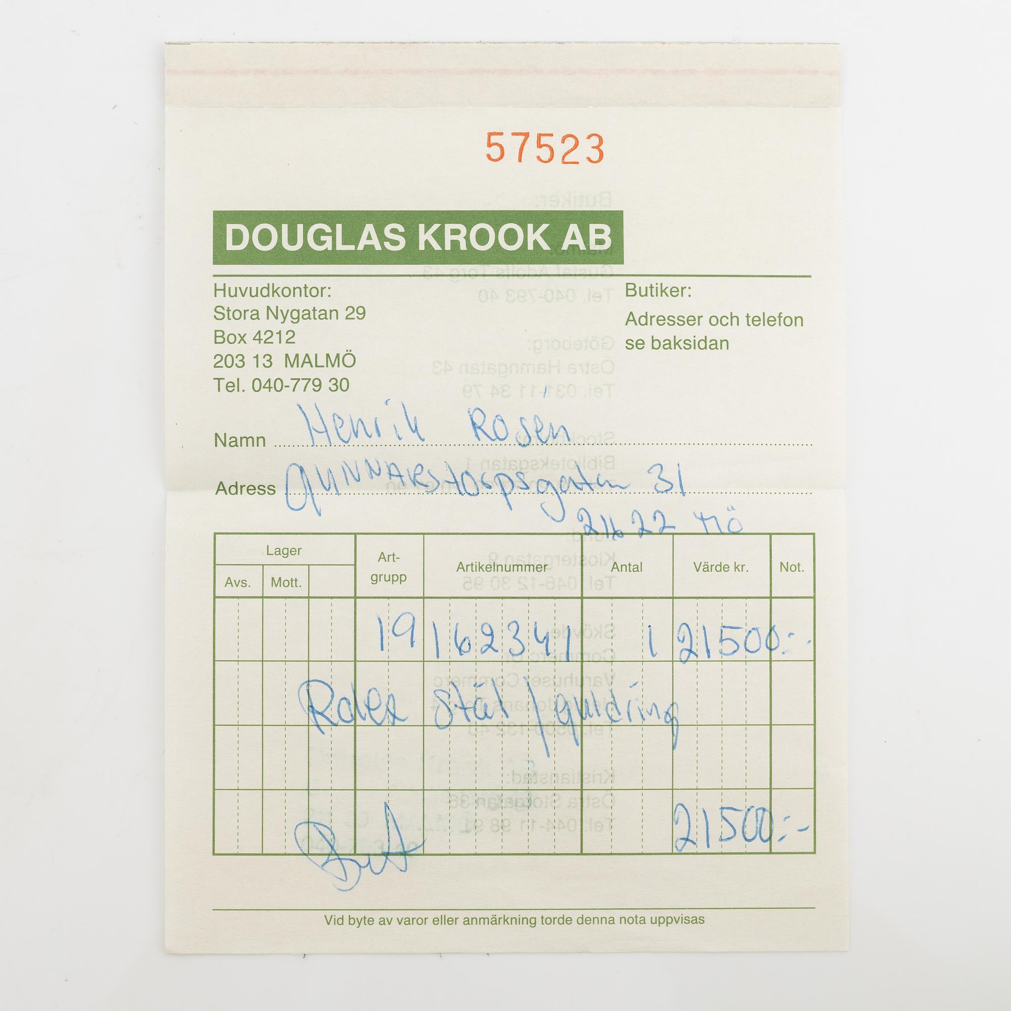 Rolex, Oyster Perpetual, Datejust, Chronometer, armbandsur, 36 mm,