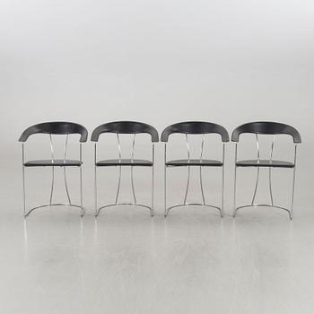 A SET OF FOUR CHAIRS 1970'S.