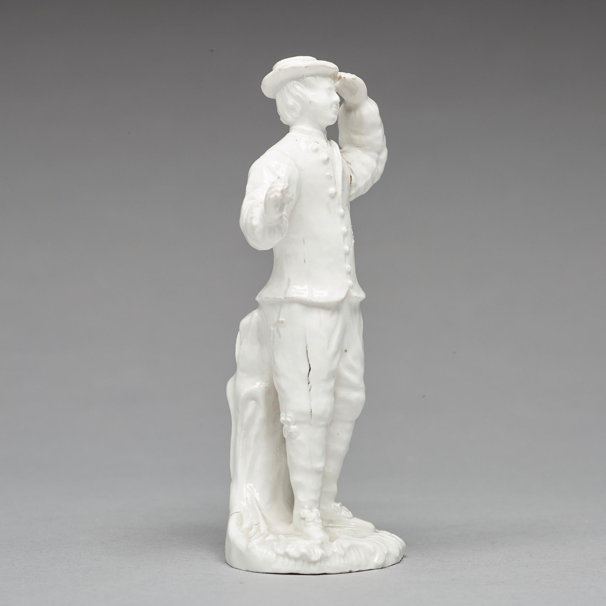 FIGURIN, mjukt porslin. Marieberg, 1700-tal.