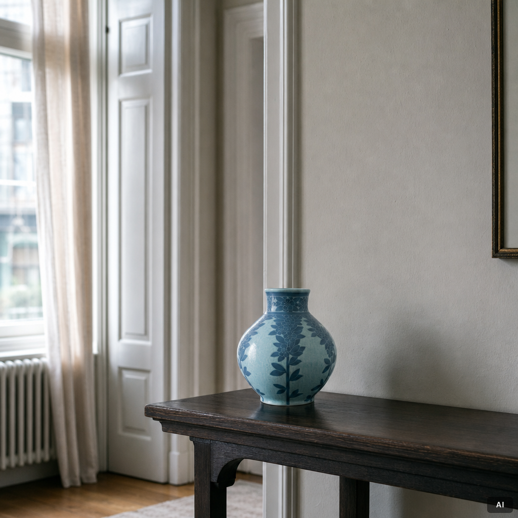 Josef Ekberg, A Swedish  'Sgrafitto' Jugend vase, Gustafsberg, 1911.