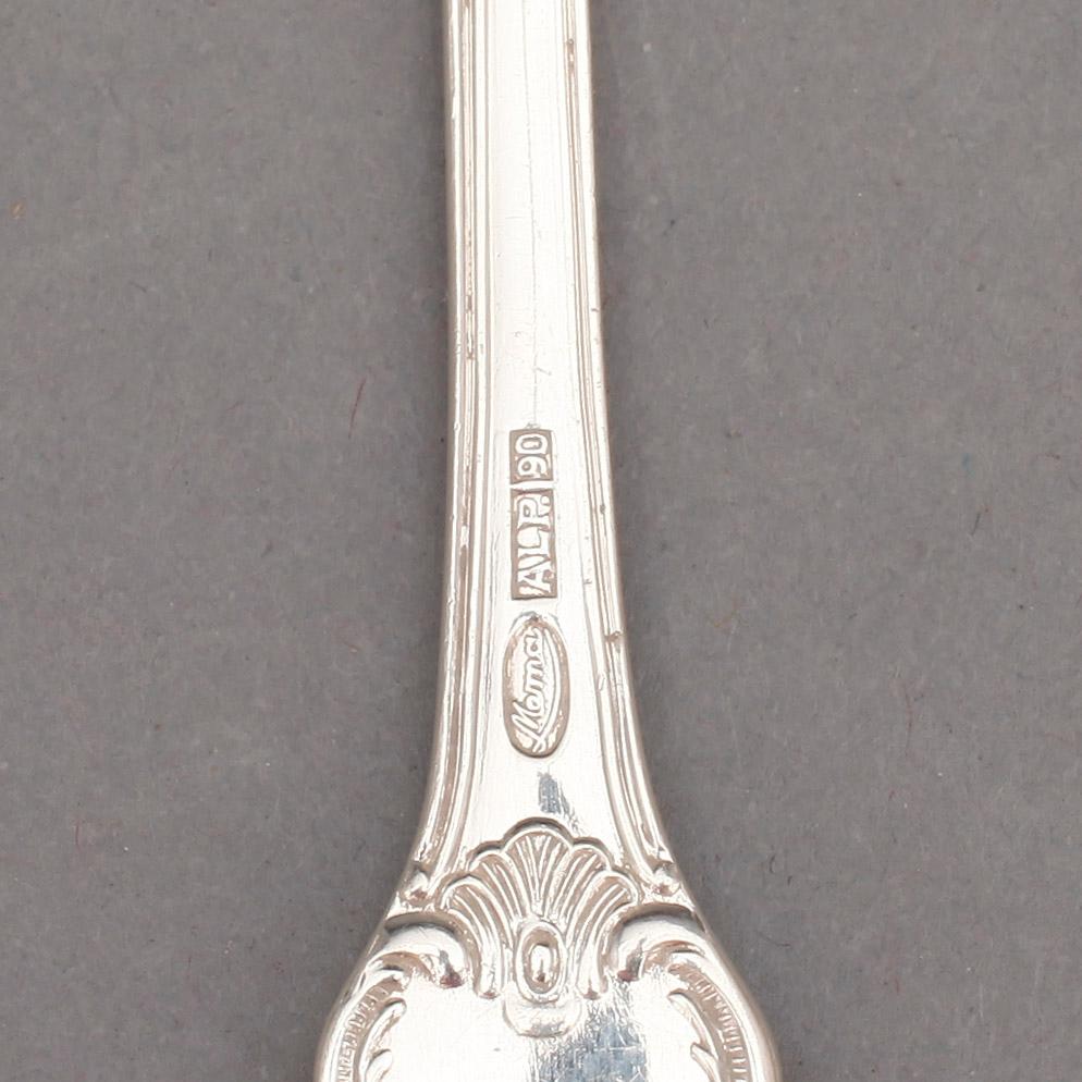 BESTICKSERVIS, 109 delar, silver modell Prins Albert CG Hallberg, Stockholm 1900-tal. Totalvikt ca 6200gr.
