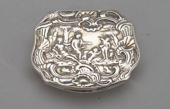 SNUSDOSA, silver 1700-tal. Vikt 84 g.