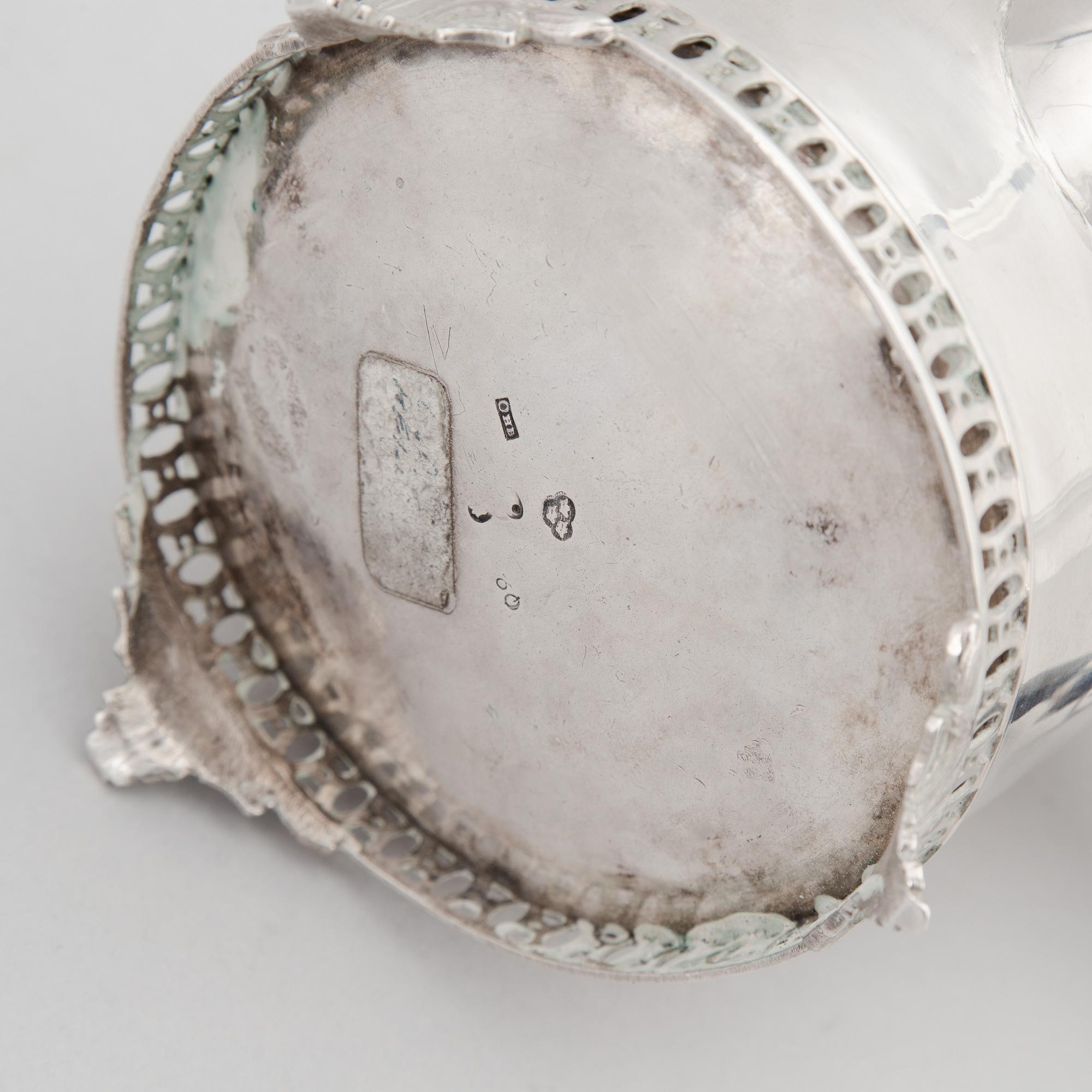 A Swedish Late Gustavian Silver Coffee Pot, mark of Olof Hellbom, Stockholm 1798.