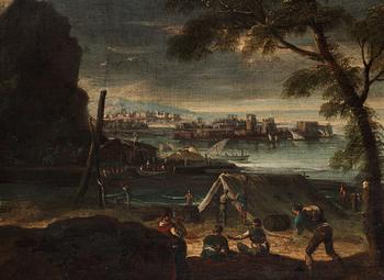 Claude Joseph Vernet Circle of, Fishing by the beach.