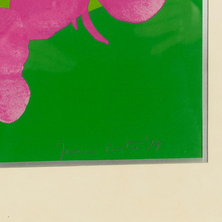 Franco Costa, a silkscreen triptych in colours, 1979, signed 113/160.