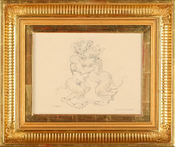 Robert Högfeldt · ROBERT HÖGFELDT, blyertsteckning, signerad.