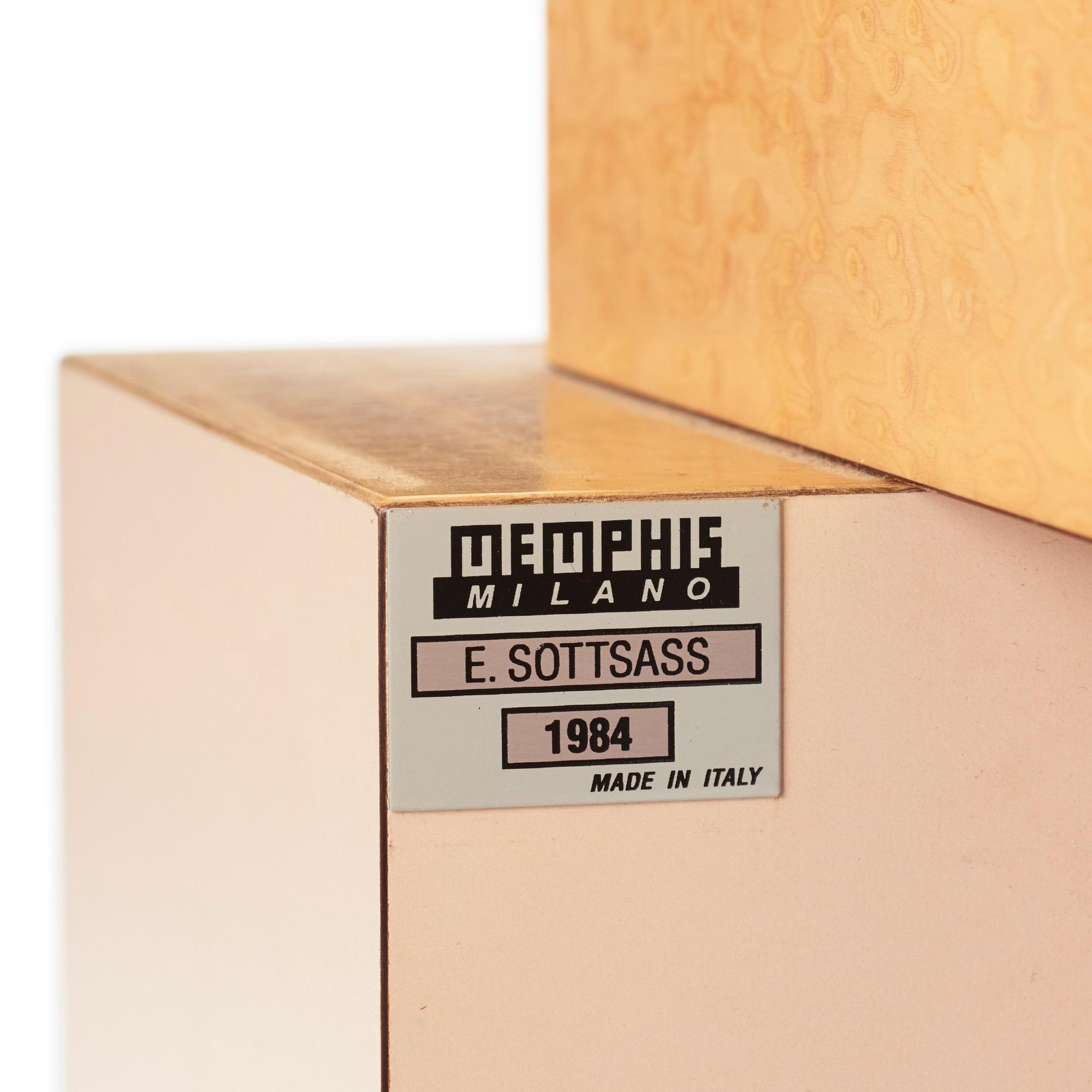 Ettore Sottsass, a "Holebid" coffee table, Memphis, Italy, post 1984.