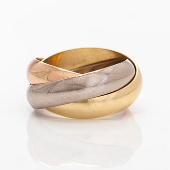 Cartier, ring "Trinity" 18K guld i tre färger.