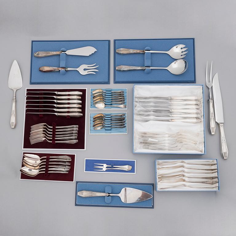 A 59-piece set of 'Suomi' silver cutlery, Kultateollisuus, Turku 1997-2010.