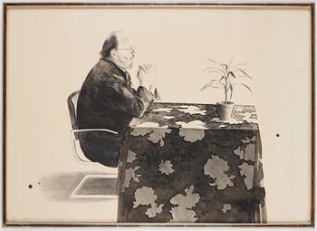 David Hockney, "Henry at table".