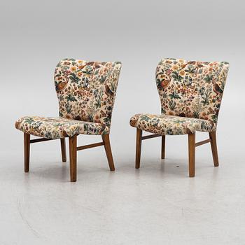 Armchairs, a pair, Swedish Modern, 1940s.