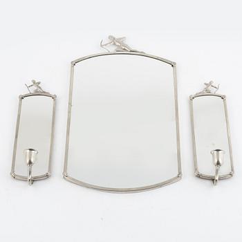 A mirror with sconces, 1920's/30's.