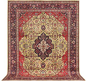 A carpet, Tabriz, ca. 384 x 301 cm.