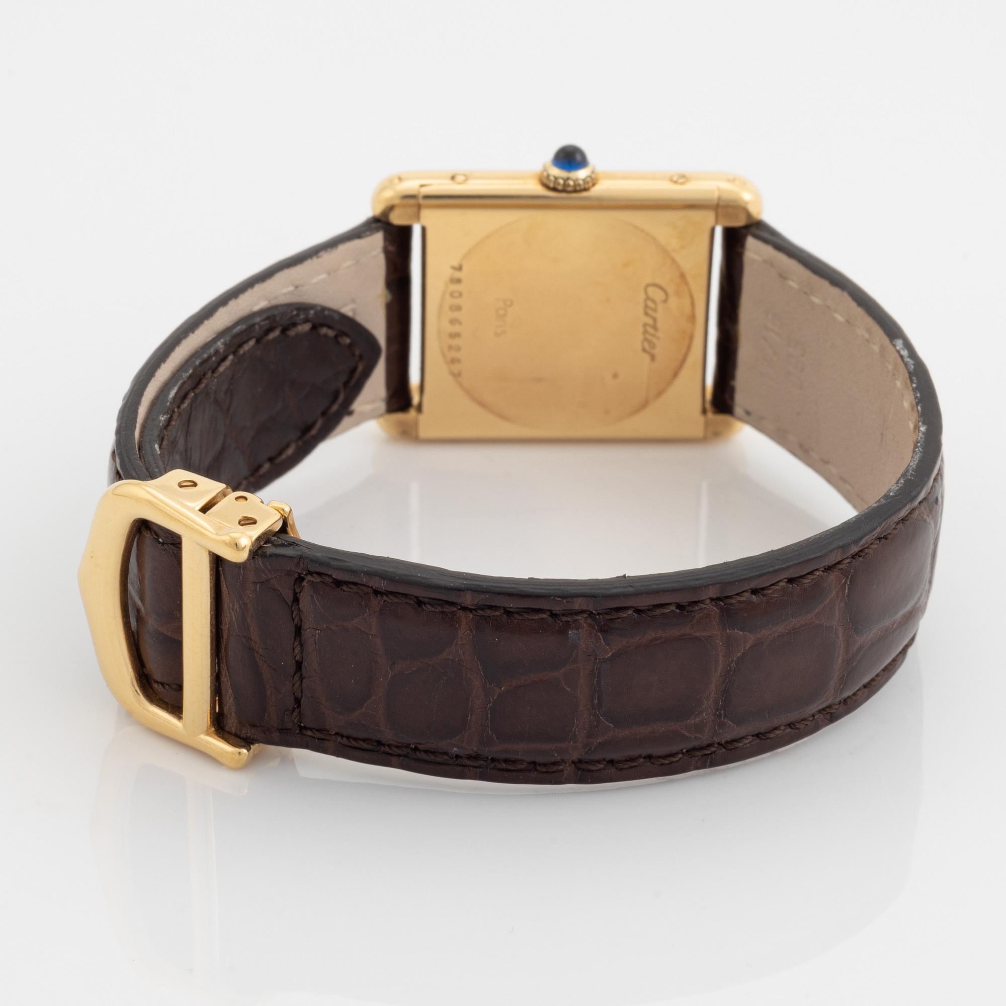 Cartier, Tank, "Paris", wristwatch, 23,5 x 23 (30,5) mm.