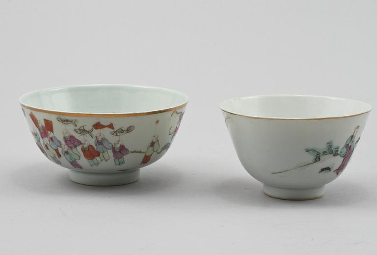 PARTI PORSLIN, 4 delar, Kina, 1800/1900-tal.