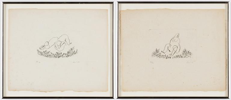 Jean Fautrier,  Figurkompositioner, 2 st.