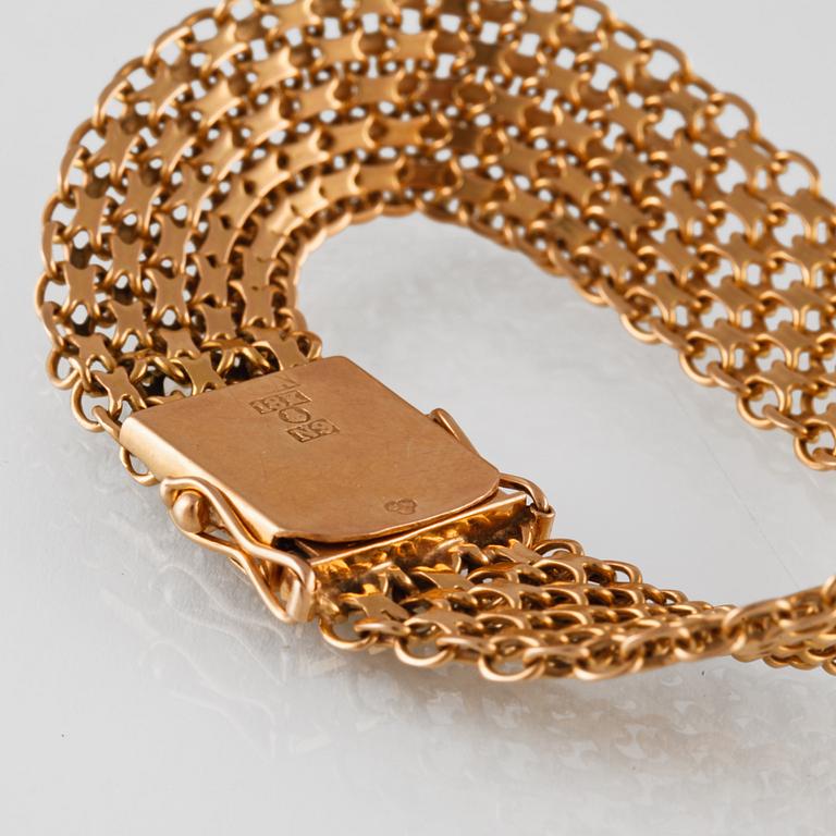 ARMLÄNK, 18K guld, Ädelsmycken, Stockholm, 1963. Vikt 33,7 gram.