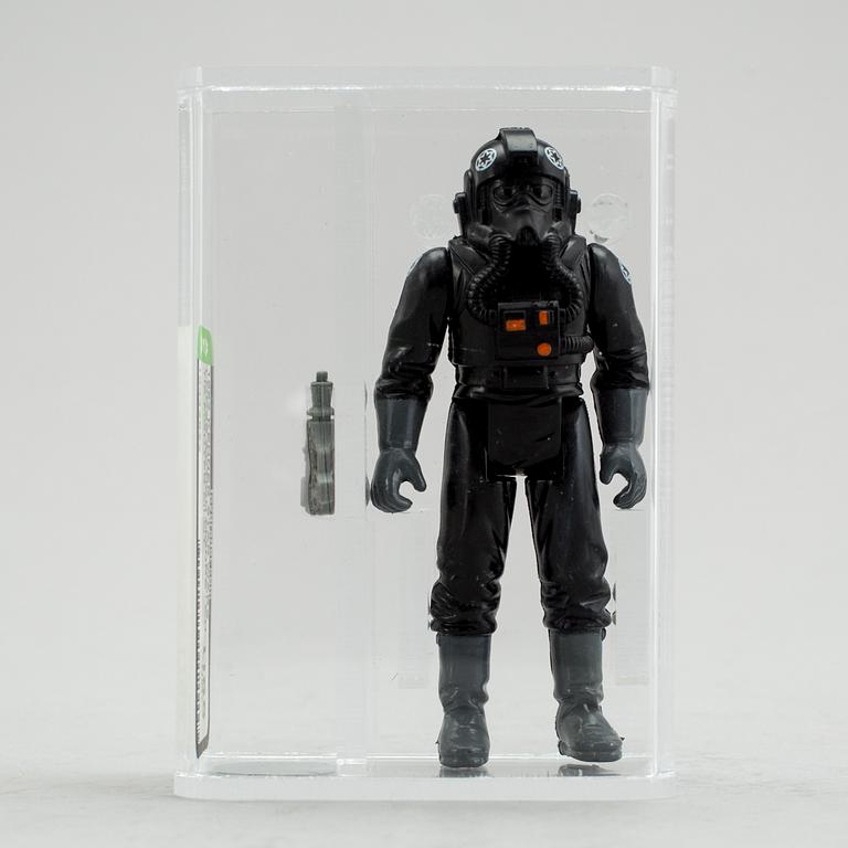 STAR WARS, 5 stycken actionfigurer, AFA-graderade, Kenner 1980-tal.