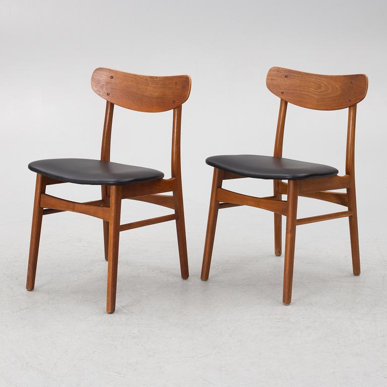 Chairs, 8 pcs, Denmark, 1950s/60s.