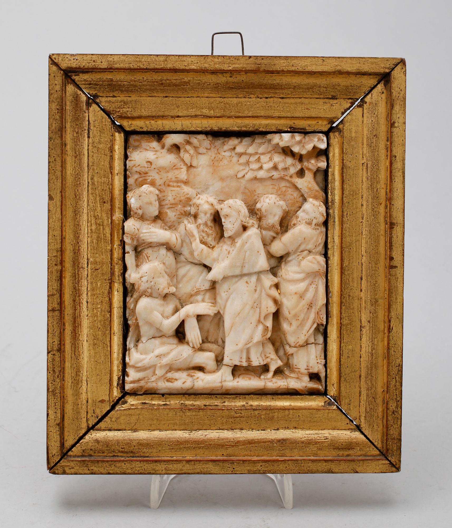 RELIEF, alabaster, renässans, 1500-/1600-tal.